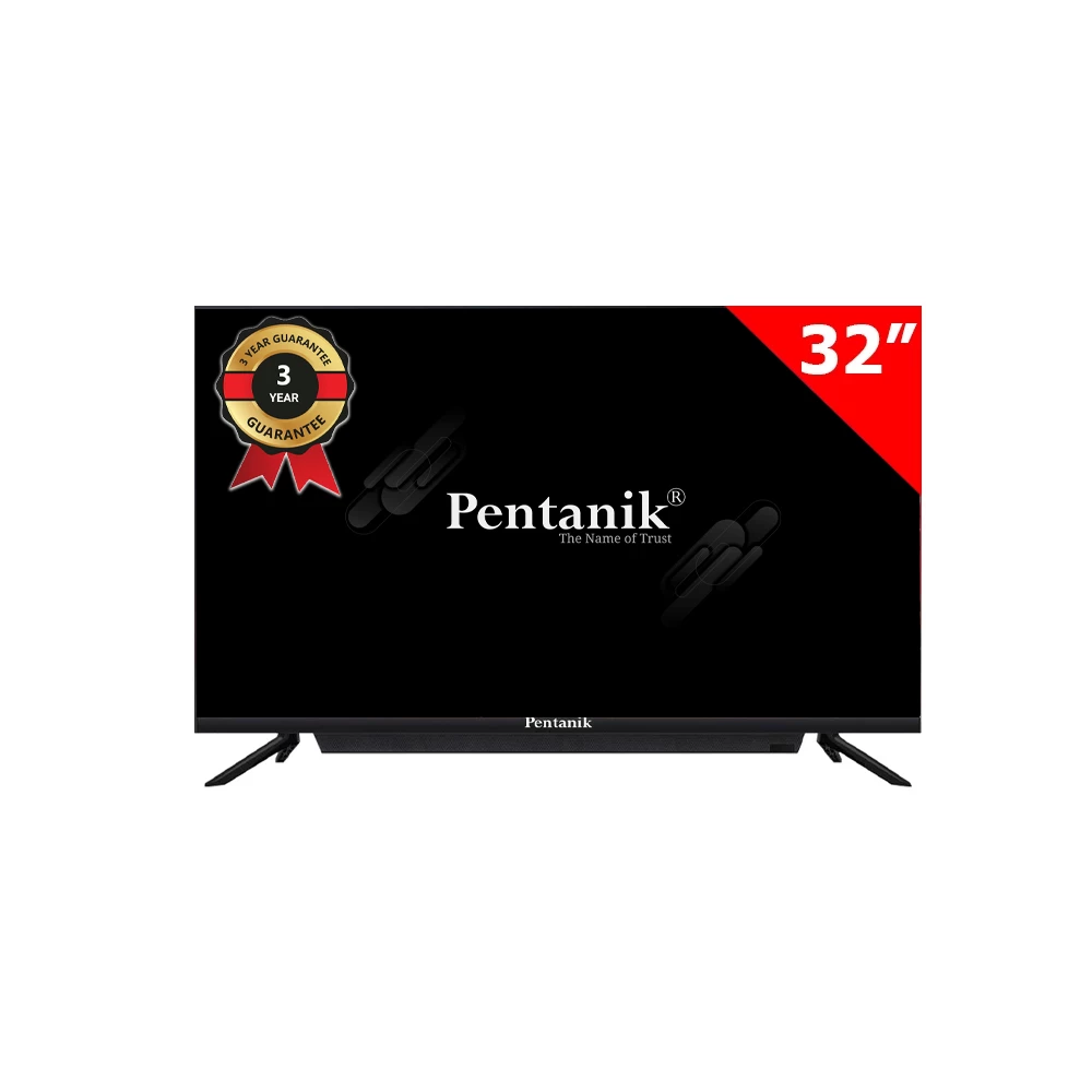 Pentanik 32 Inch Smart LED TV with Sound Bar Voice Control